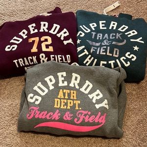 3 superdry hoodies sz M